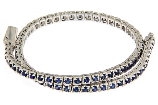 TDP22-1B3Z-0130015 AURUM Srl Pyramidal tennis bracelet natural sapphires