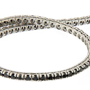 TM22-0025 AURUM Srl Classic tennis bracelet black diamonds