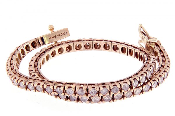 TM25-005 AURUM Srl Classic tennis bracelet natural ice diamonds